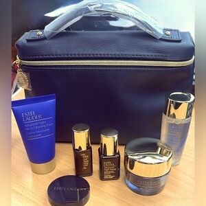 Estée Lauder Skincare Set with Navy Bag